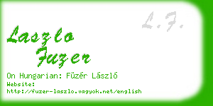 laszlo fuzer business card